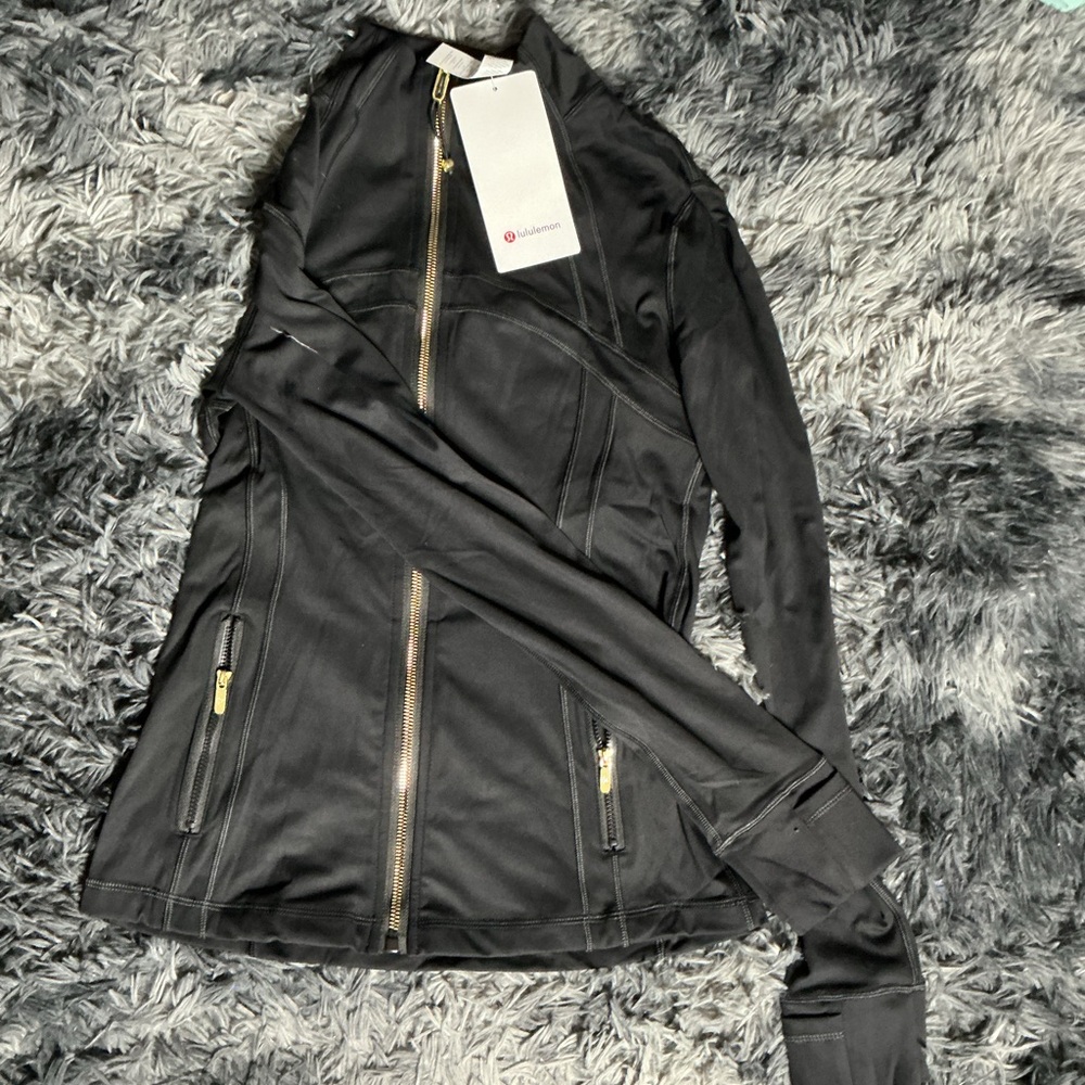 lululemon athletica Black Jacket with Gold Zippers - Picture 2 of 4